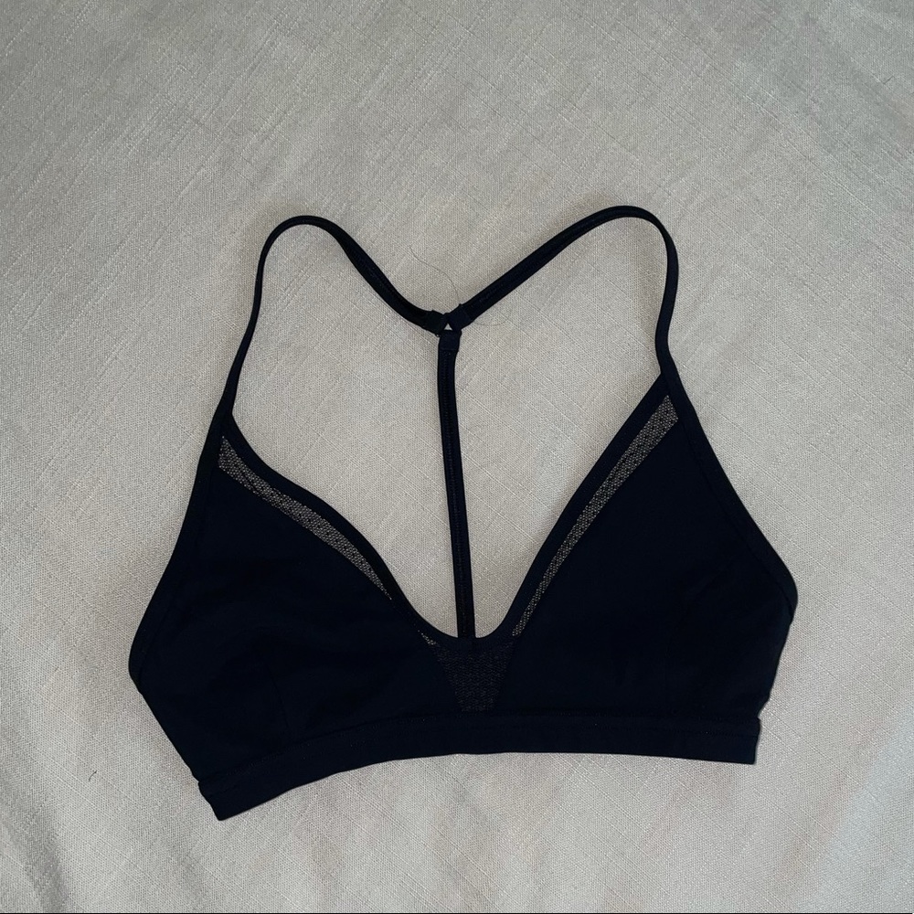 Lululemon Black Y back with mesh bra